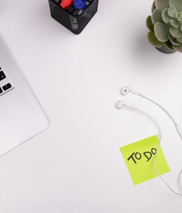 Person doing eye relaxation exercises at desk